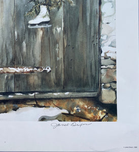 Her Skates on the Old Barn Door - Limited Ed. Print